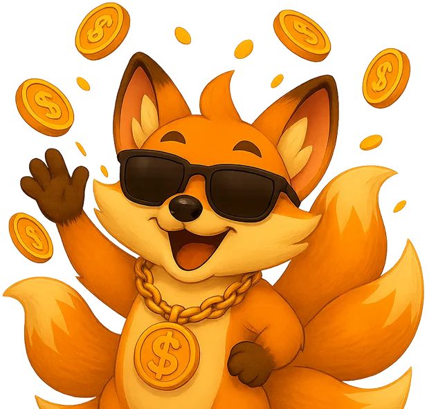 Foxy with coins